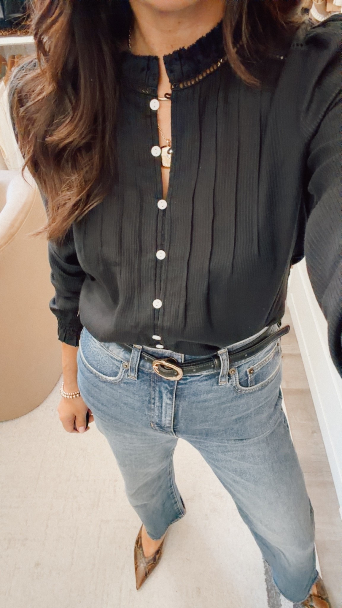 Blouse is super versatile- dress up or down
Comes in tons of colors

#LTKootd #LTKOver40