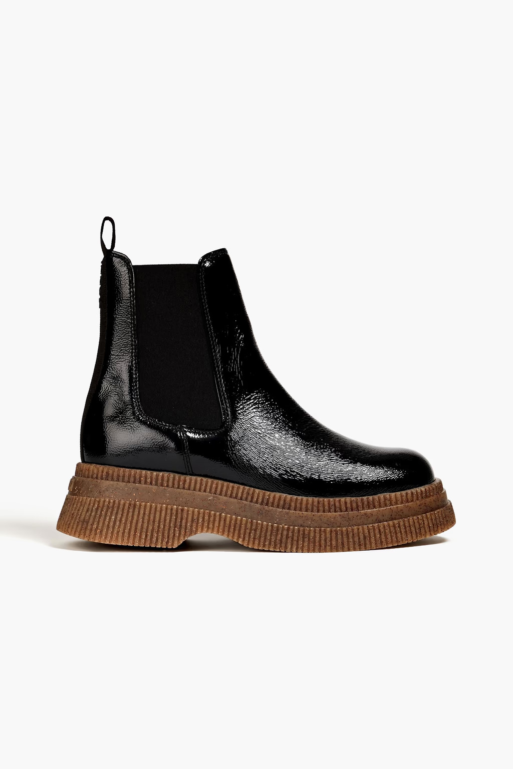Patent textured-leather platform Chelsea boots | The Outnet (UK and Europe)