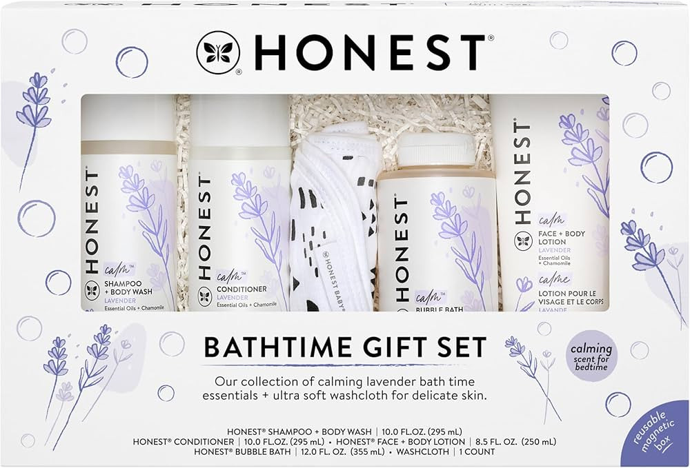 The Honest Company Calming Lavender Bathtime Gift Set Hypoallergenic Bath Essentials for Sensitiv... | Amazon (US)