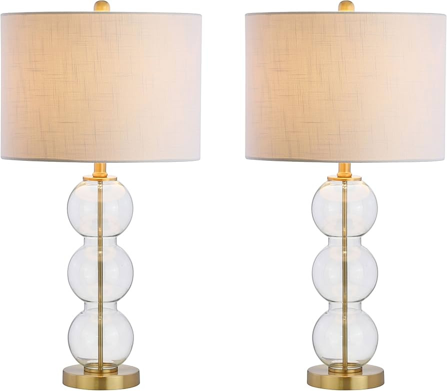 Amazon.com: JONATHAN Y JYL1070D-SET2 Set of 2 Table Lamps Bella 27" Glass Triple-Sphere LED Table... | Amazon (US)