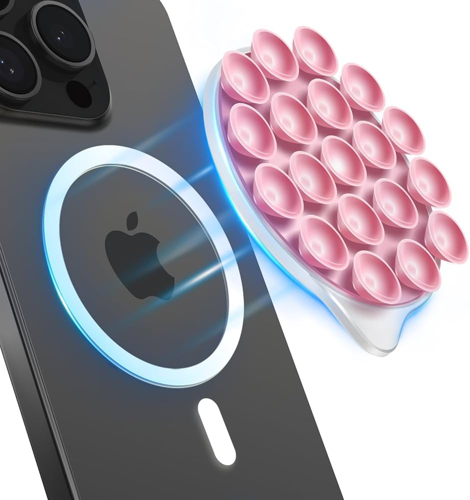 MagSuction Silicone Suction Cup Phone Mount for MagSafe, Anti-Slip Hands-Free Phone Holder, Compa... | Amazon (US)
