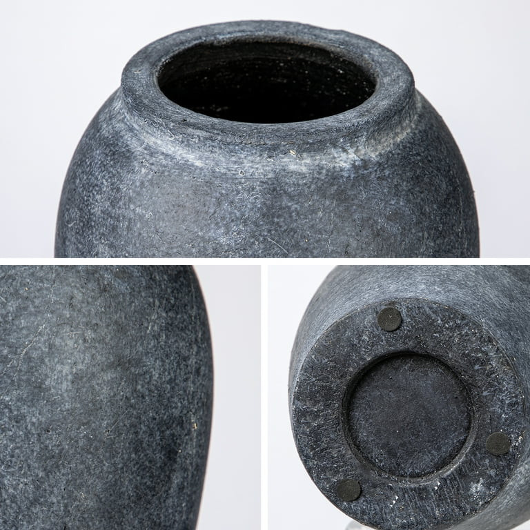 9.6" Handmade Terracotta Vase Rustic Ceramic Vase with Matte Finish for Office Café Home Decor | Walmart (US)