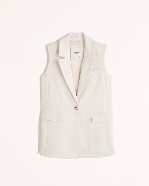Premium Crepe Blazer Vest | Abercrombie & Fitch (US)