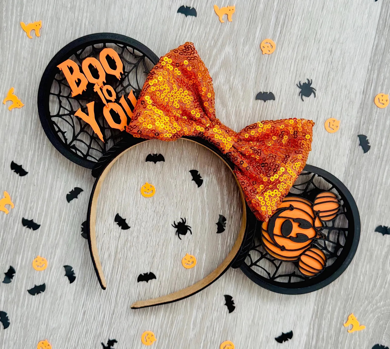 Halloween Minnie Ears, Boo to You Minnie Ears, Mickey Pumpkin Minnie Ears, Halloween Mouse Ears, ... | Etsy (Global)