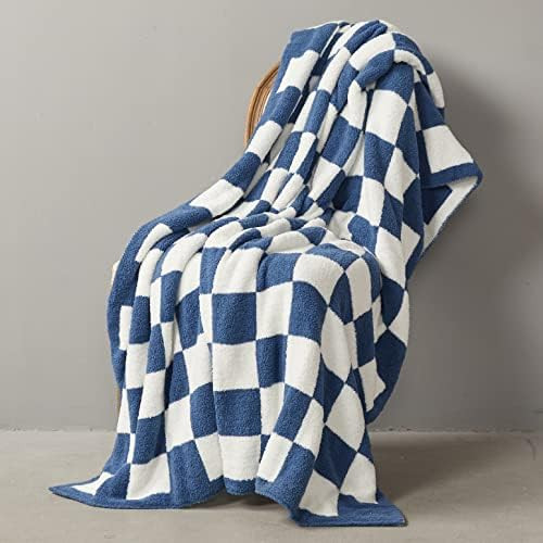 MIDO HOUSE Fuzzy Throw Blanket for Couch Warm Cozy Gingham Microfiber Bed Blankets Reversible Che... | Amazon (US)