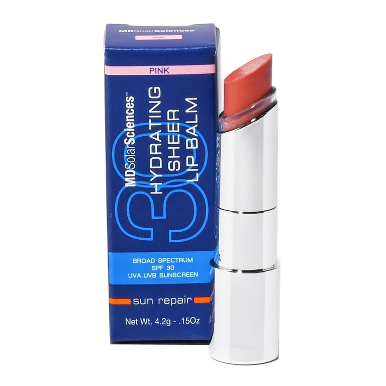 MDSolarSciences Hydrating Sheer Tinted Lip Balm, SPF 30, Pink, 0.15 oz - Walmart.com | Walmart (US)