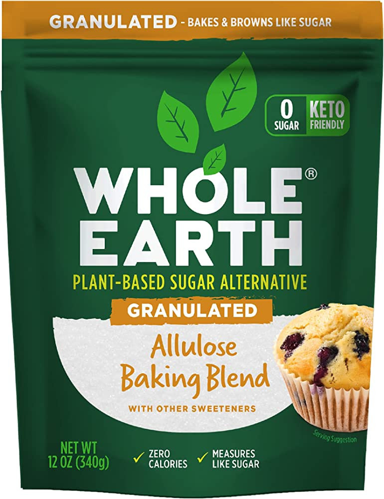 Whole Earth Sweetener Co. Allulose Baking Blend, Granulated, Plant-Based Sugar Alternative, 12 Ou... | Amazon (US)