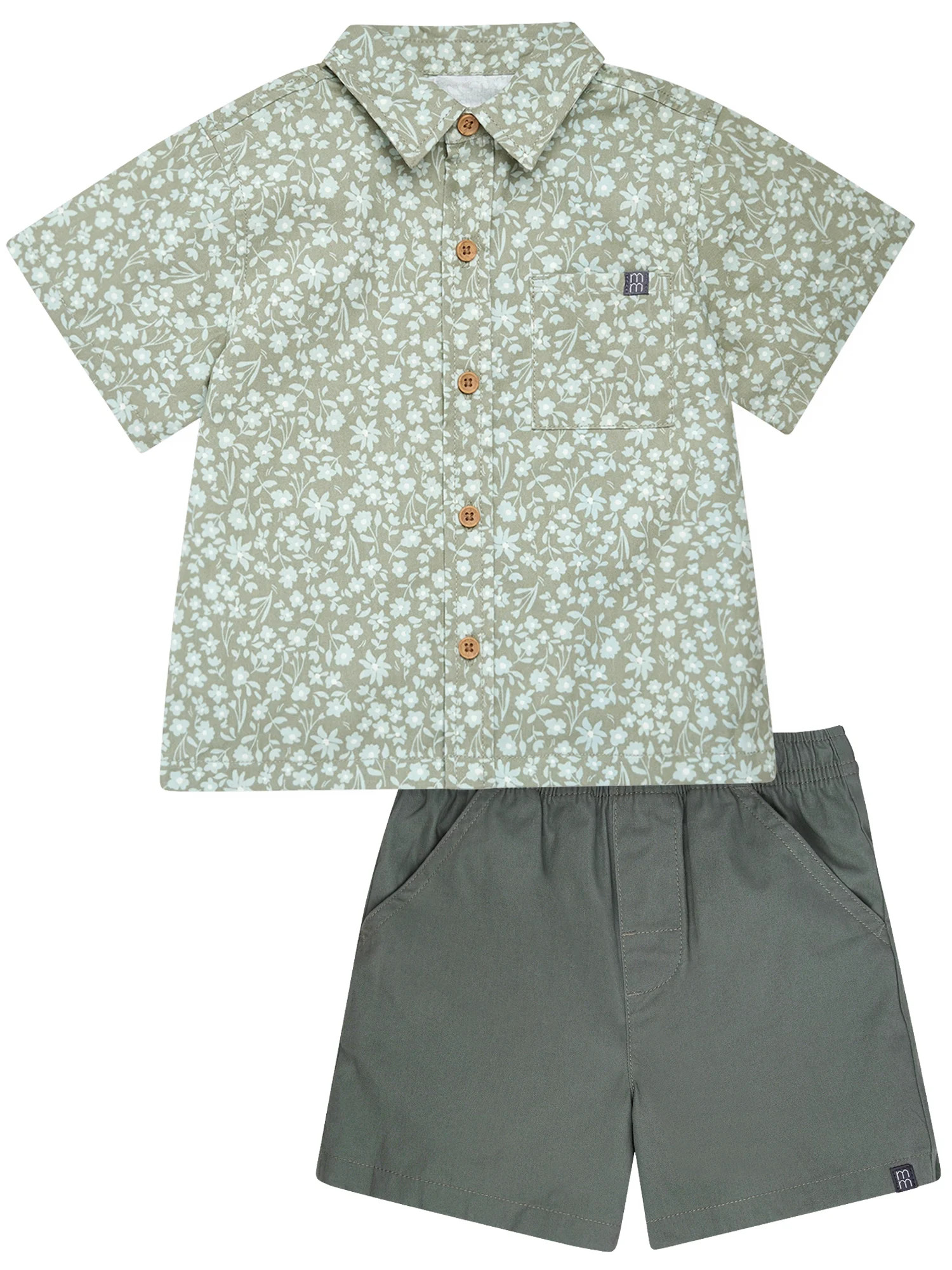 Modern Moments by Gerber Toddler Boy Resort Shirt and Short Outfit Set, 2-Piece, 12 Months - 5T | Walmart (US)