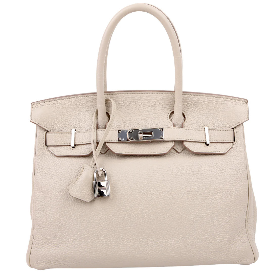 Birkin 30 Taurillon Clemence 2019 Beton/Palladium | Keeks Designer Handbags