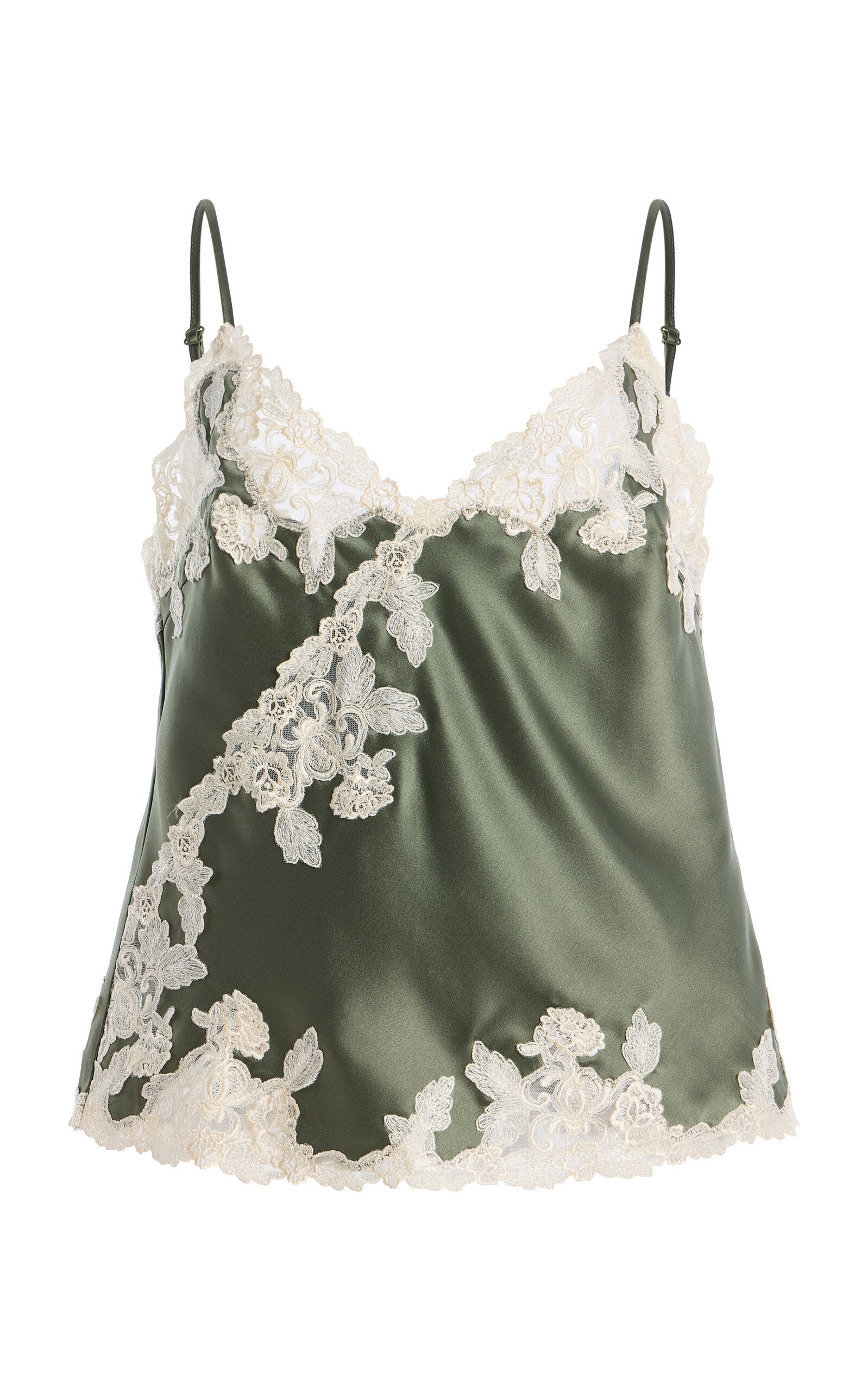 Madeleine Lace-Trimmed Satin Cami | Moda Operandi (Global)
