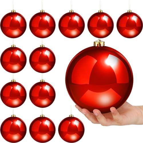 Zubebe 12 Pcs Large Christmas Ball Ornaments Giant Oversized Plastic Shatterproof Christmas Ball ... | Amazon (US)