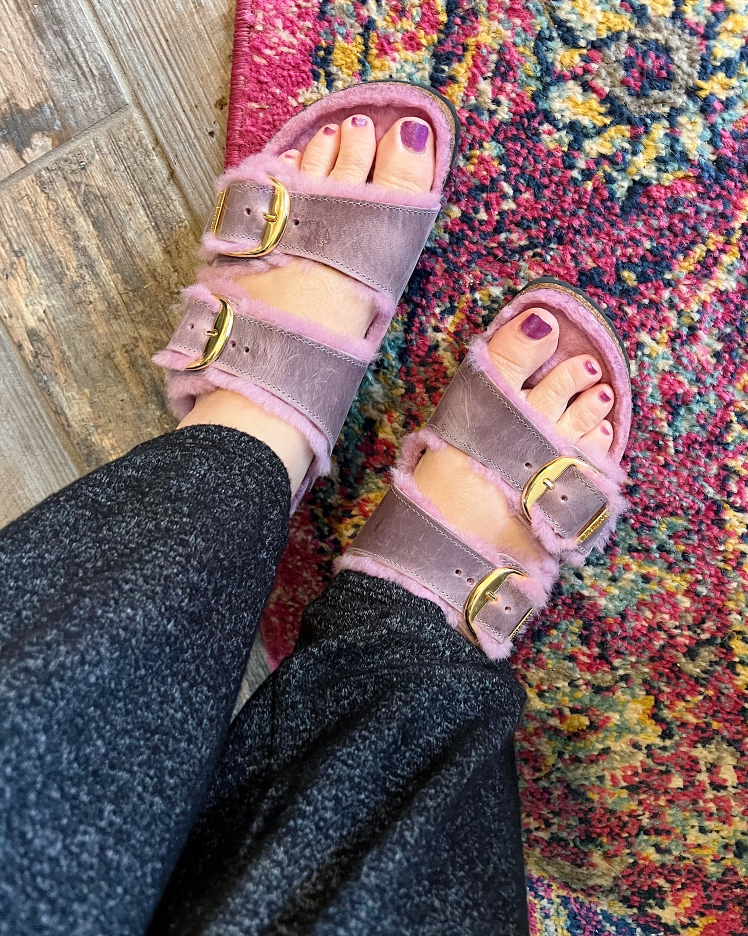 Birkenstock Arizona Big Buckle Shearling Lined In Lavender 💜 

#LTKSeasonal #LTKshoecrush