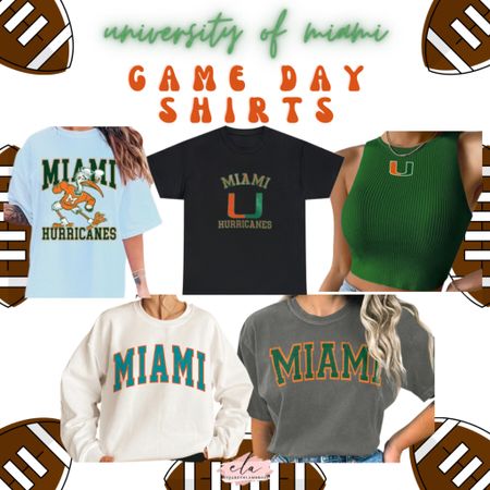 Calling all my Miami fans!! 
Football season is coming fast! I’ve been on the lookout for some cute team shirts and here are a few I found! 
I’m loving the tank since we all know it gets so hot!! These are perfect to throw with a pair of shorts!  A few are on sale, so grab them while you can!! 

#florida #miami #um #universityofmiami #football #tank #crop #footballseason #shirt #etsy #sale #miamifootball #canes #hurricanes

#LTKU #LTKFind #LTKBacktoSchool