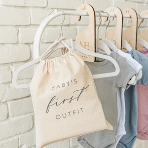 Baby's First Outfit Bag Muslin Garment Bag for Hospital | Etsy | Etsy (US)