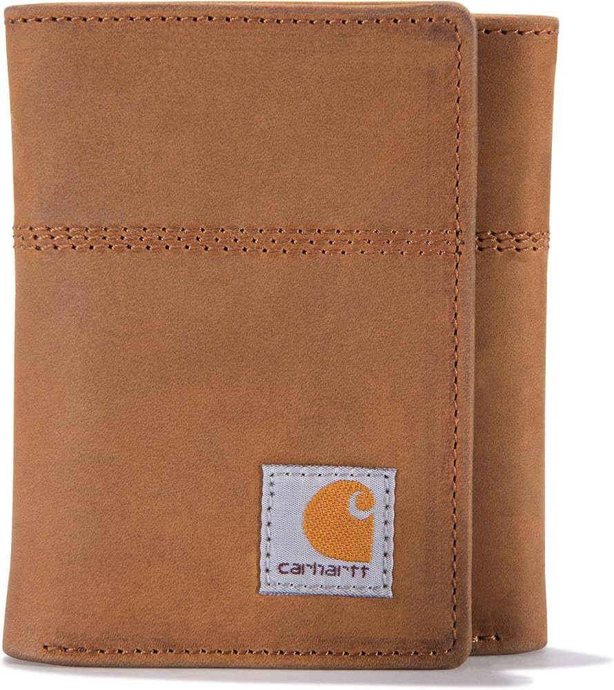 Carhartt Men's Casual Saddle Leather Wallets, Available in Multiple Styles and Colors | Amazon (US)