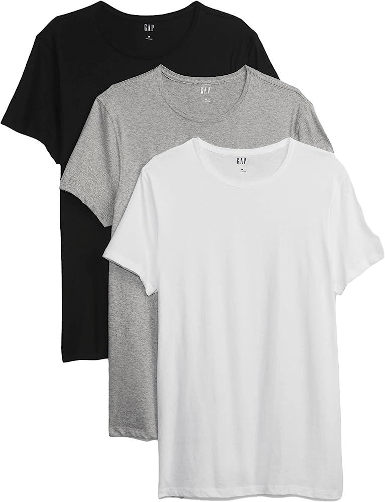 GAP Men's 3-Pack Cotton Classic Tee T-Shirt | Amazon (US)