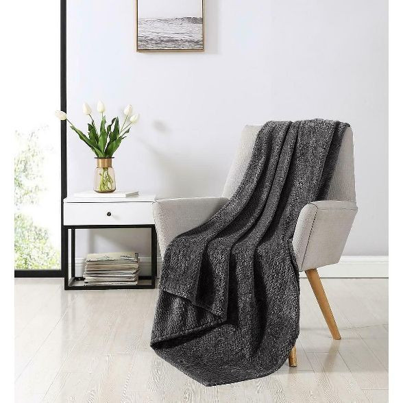 Kate Aurora Ultra Soft & Plush Herringbone Fleece Throw Blanket Covers | Target