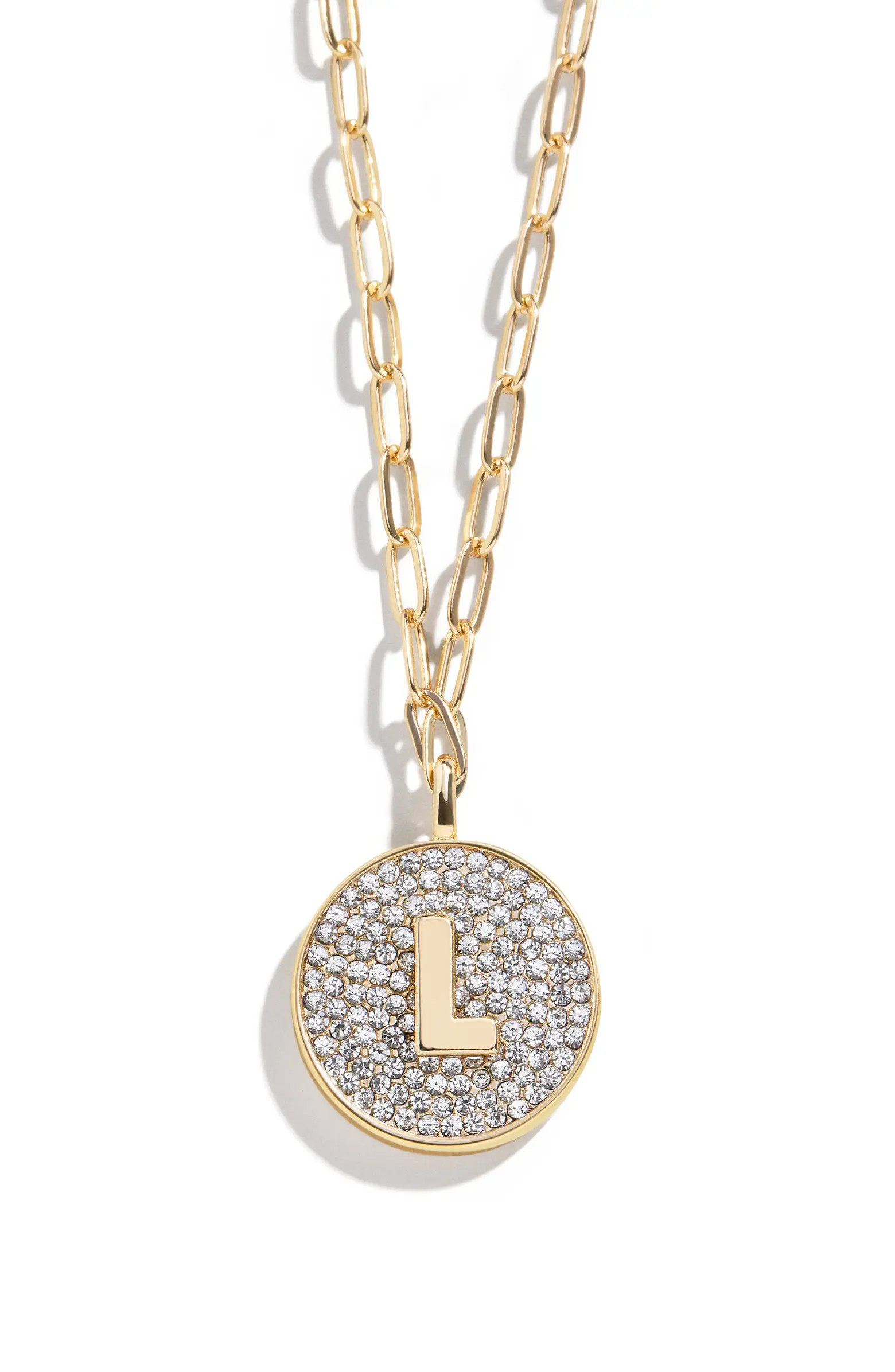 BaubleBar Pavé Inital Pendant Necklace | Nordstrom | Nordstrom