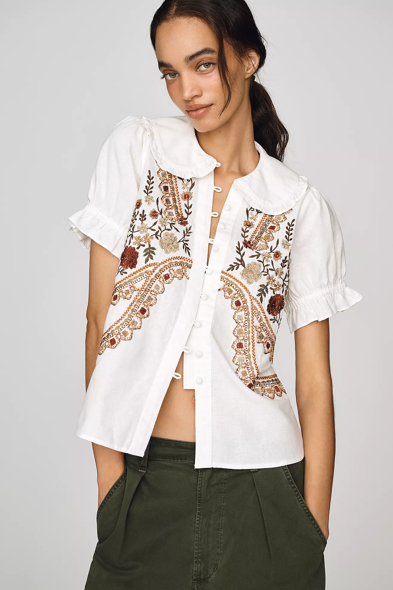Pilcro Keira Blouse | Anthropologie (US)