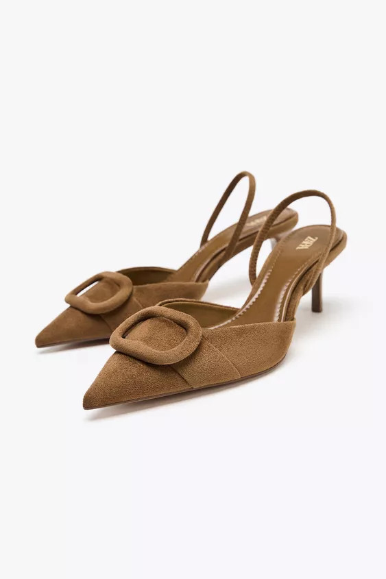 SLINGBACK APPLIQUÉ HEELS | Zara US