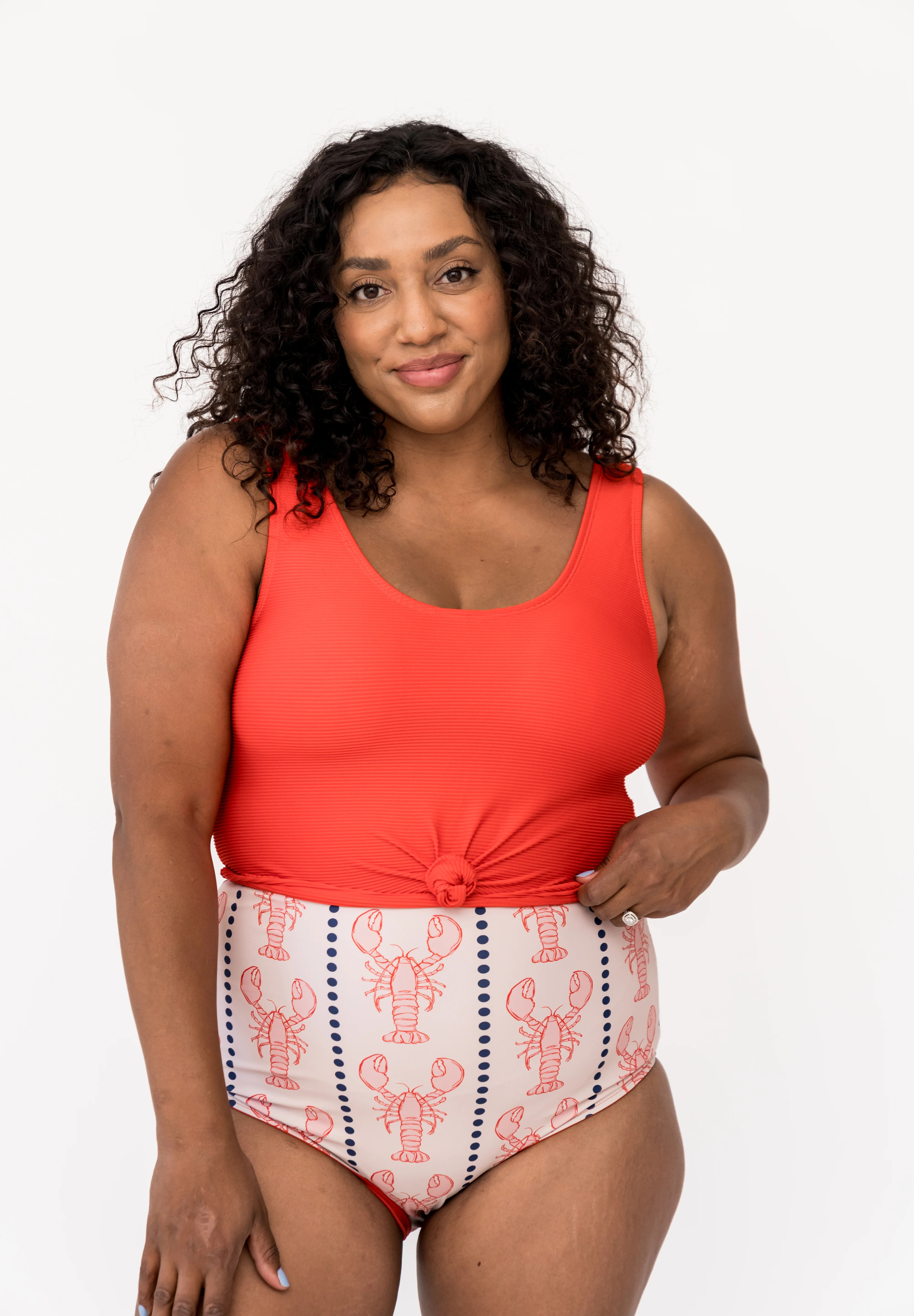 Leisure Reversible Bottom | Nautical Red Lobster | Coral Reef Swim