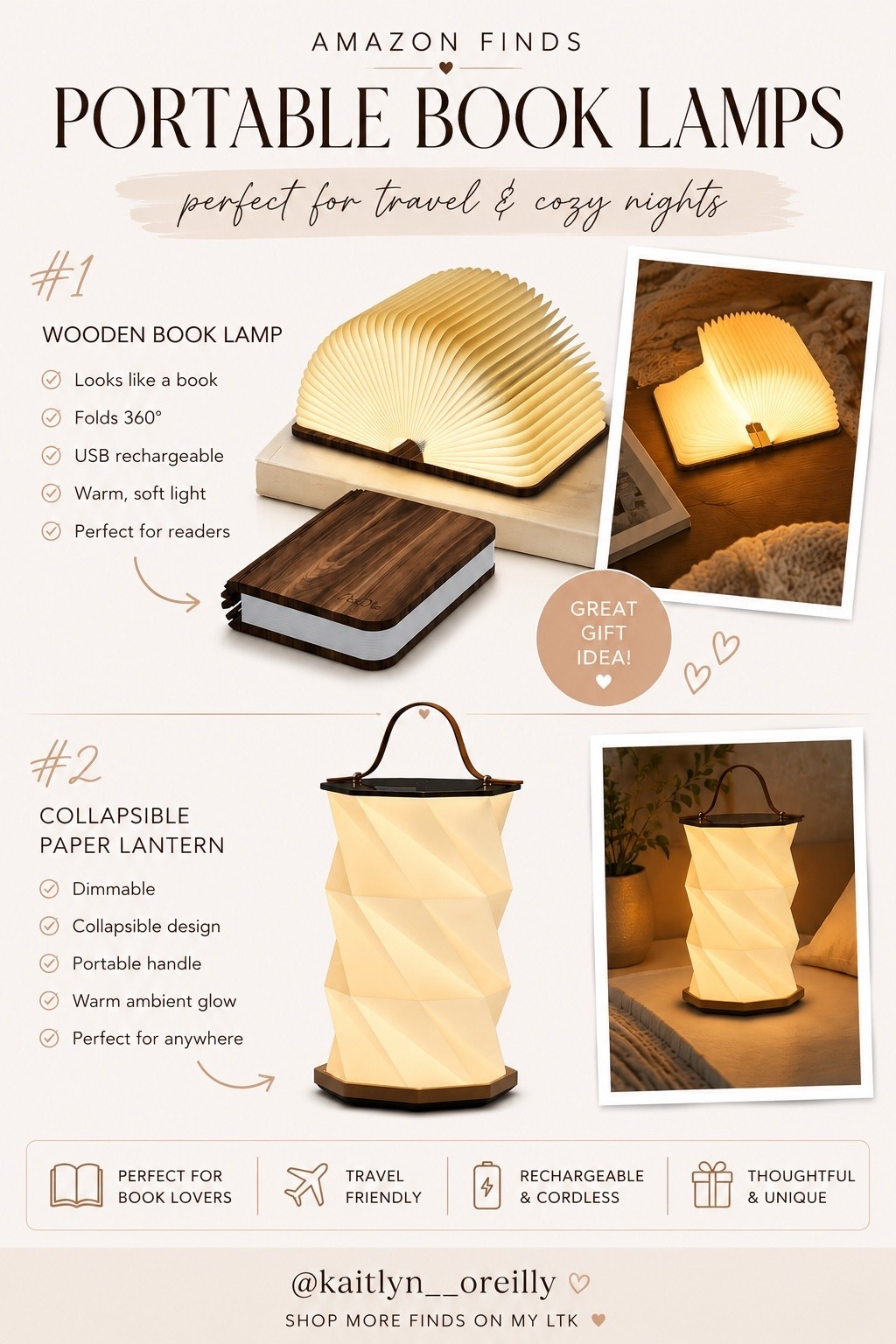 These portable lamps are one of the prettiest Amazon finds I’ve come across.

Perfect for travel, cozy nights, reading, camping, dorm rooms, or adding a warm glow anywhere. 

#LTKHome #LTKTravel #LTKSaleAlert #LTKselfcare #LTKOver40