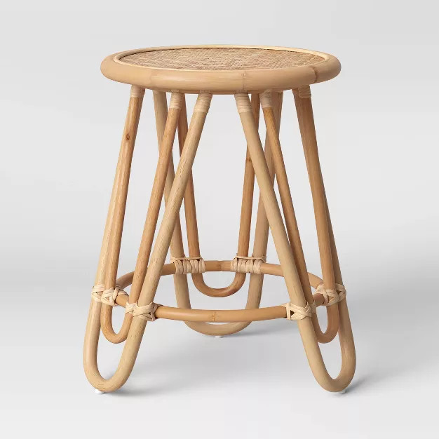 Tenella Round Rattan End Table Natural - Opalhouse™ designed with Jungalow™ | Target