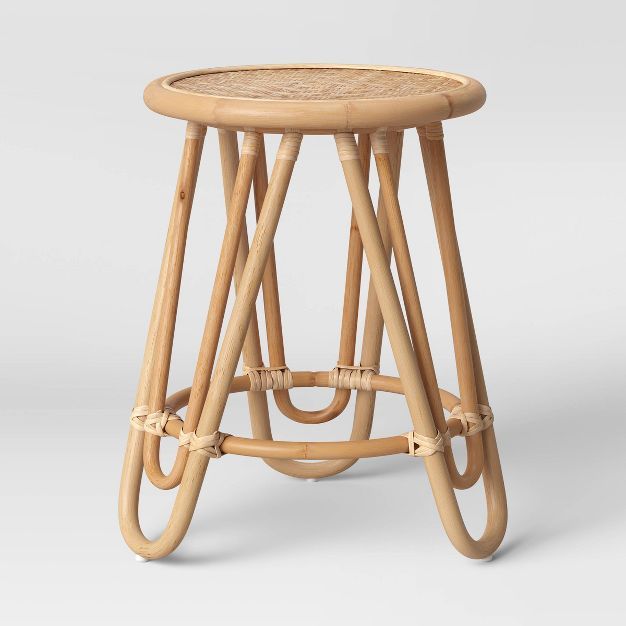 Tenella Round Rattan End Table Natural - Opalhouse™ designed with Jungalow™ | Target