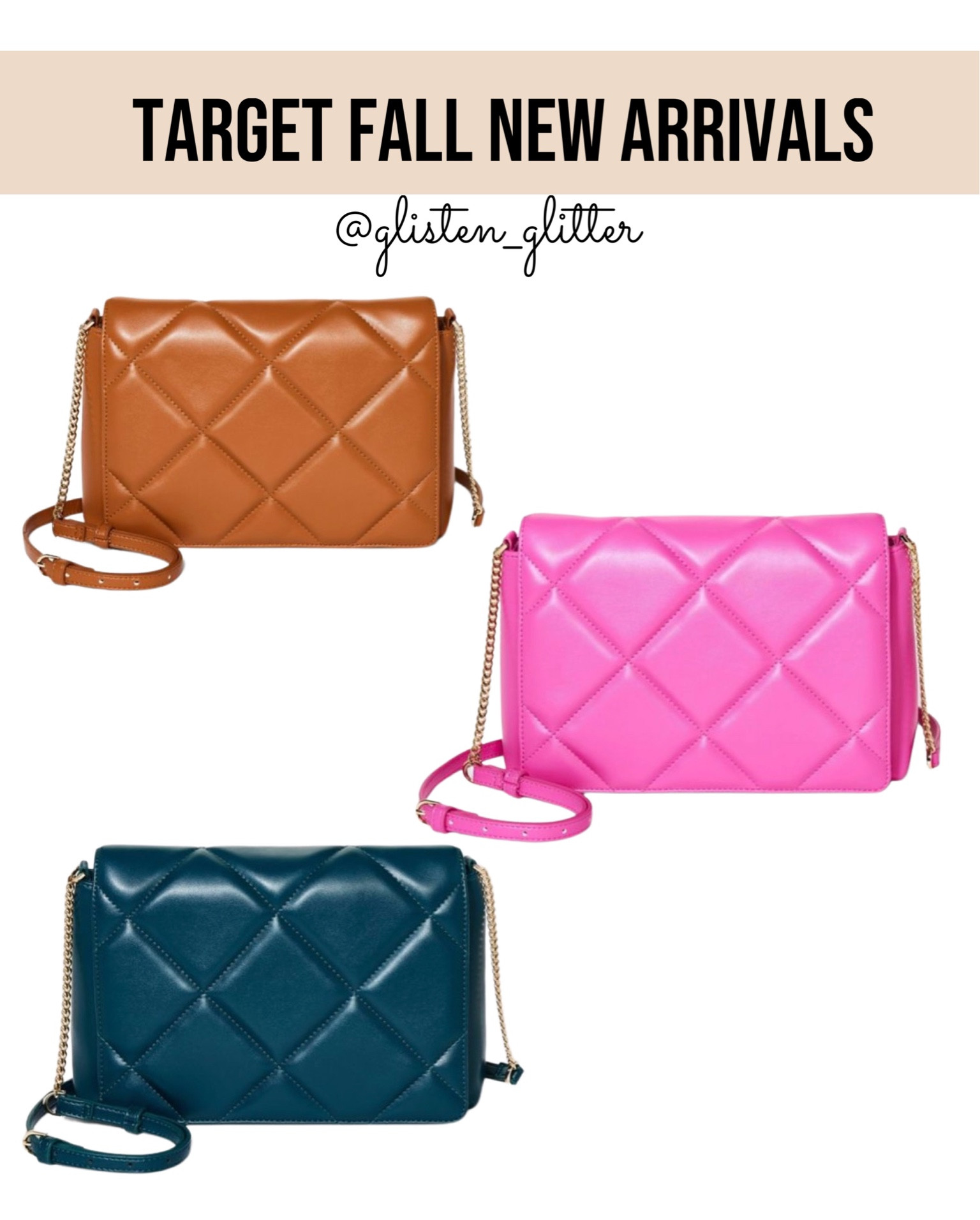 New quilted fall bag 



#LTKunder50 #LTKitbag #LTKSeasonal