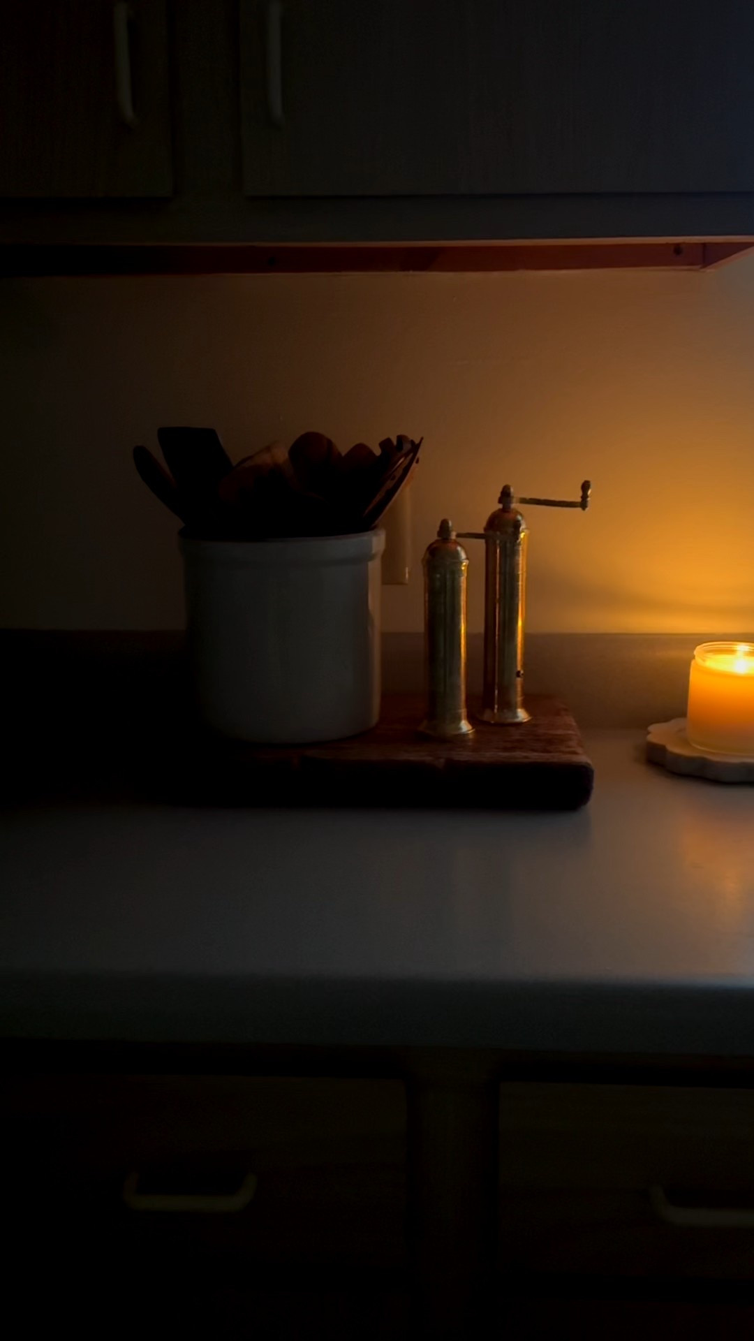Kitchen styling, wood riser, walnut riser, McGee & co riser, brass salt and pepper grinders, candle tray, wood utensilss

#LTKHome #LTKSeasonal #LTKSaleAlert