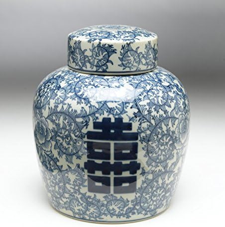 AA Importing 59747 12 Inch Blue & White Ginger Jar | Amazon (US)