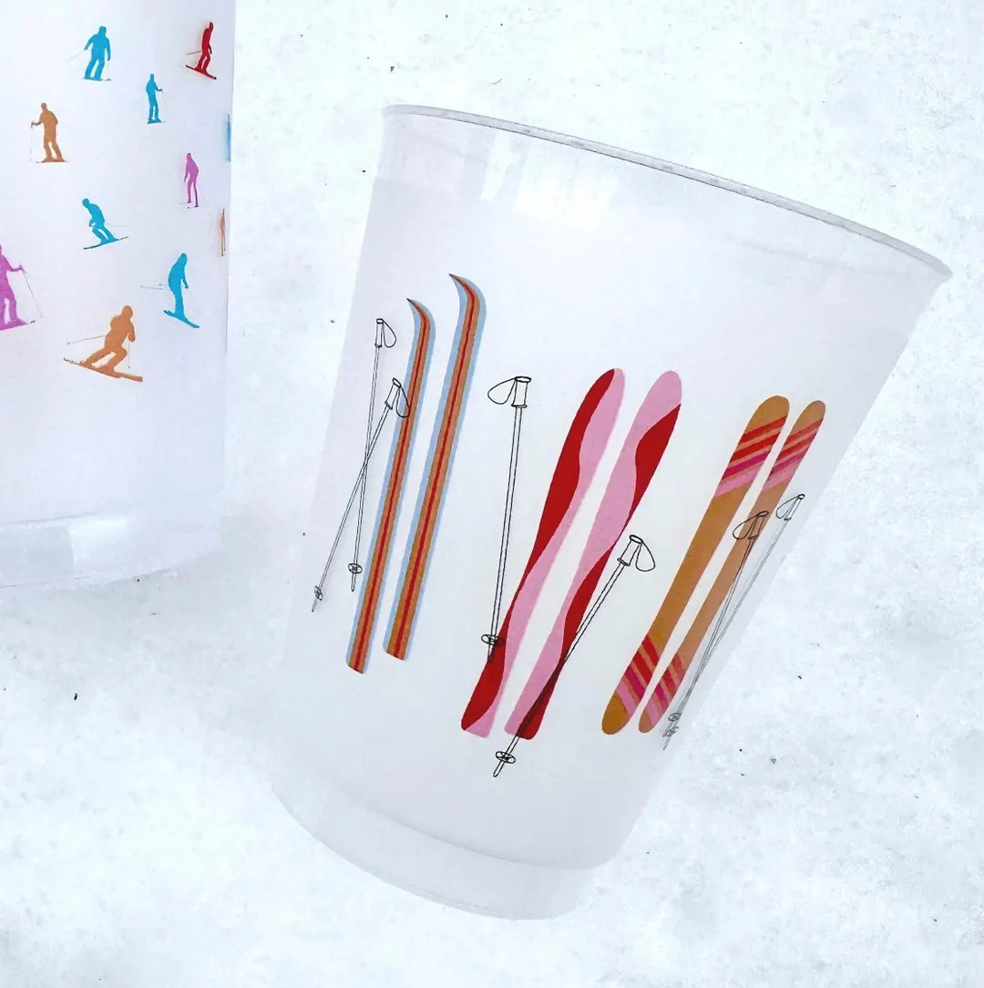 Ski Trip Frost Flex Cups, Skis Frost Flex Party Cups, Shatterproof Cups, Full Color Frost Flex, M... | Etsy (US)