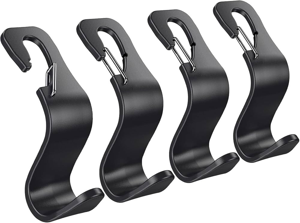 Headrest Hooks with Release Clip, Car Seat Hooks for Purses and Bags, Car Bag Hook for Handbag Ha... | Amazon (US)
