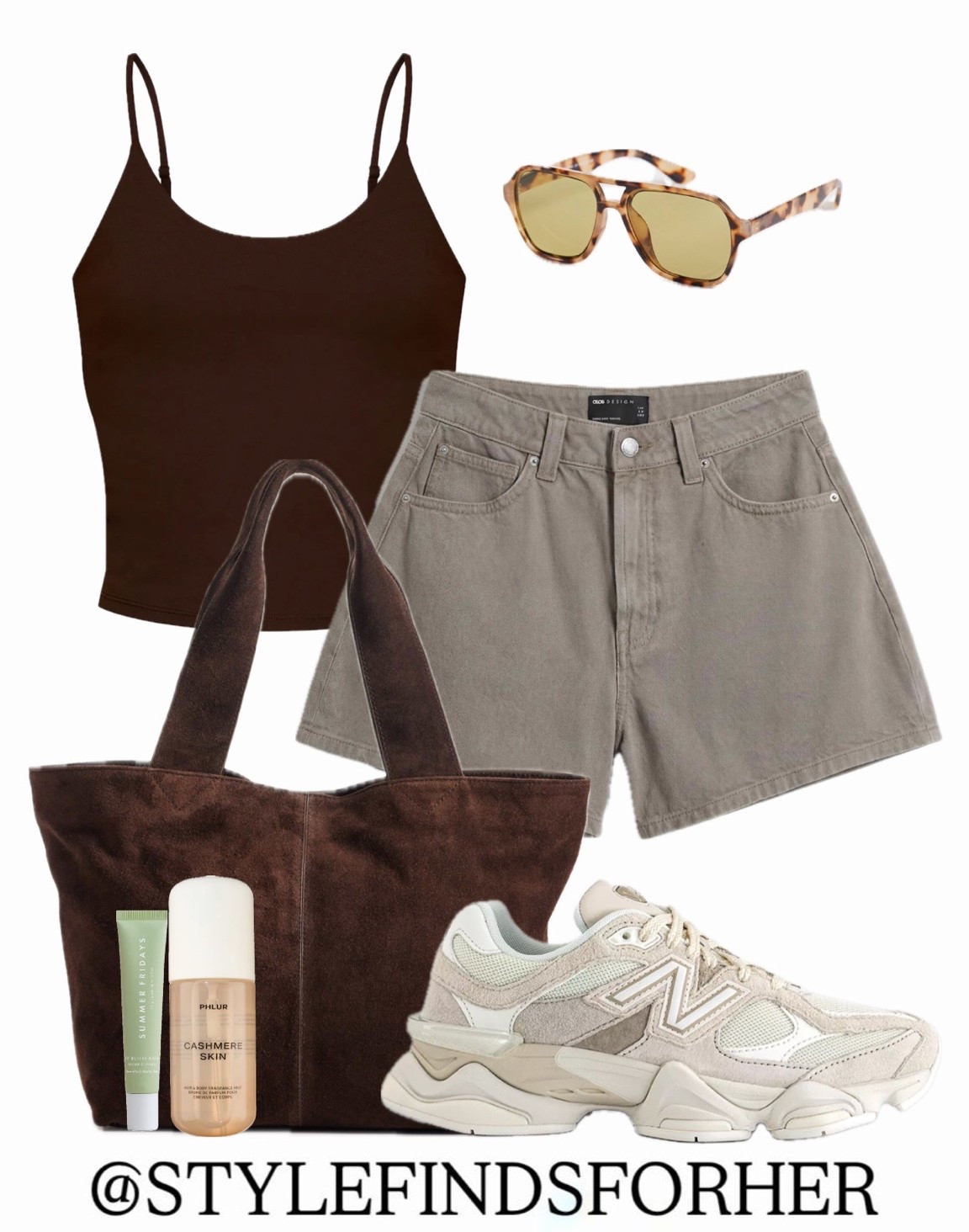 Khaki wide leg shorts styled with espresso brown and chunky cream trainers. Cool girl does heatwave ✌️

#LTKootd #LTKfitnessgoals #LTKSeasonal