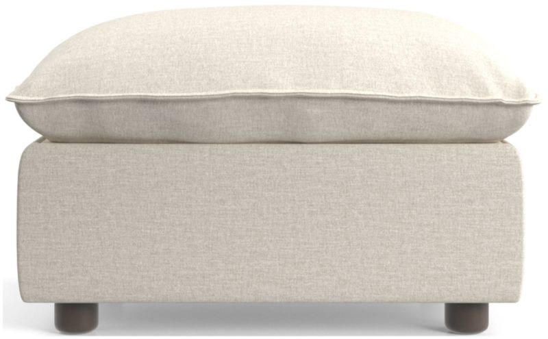 Harbour Natural Flange Nursery Storage Ottoman + Reviews | Crate & Kids | Crate & Barrel