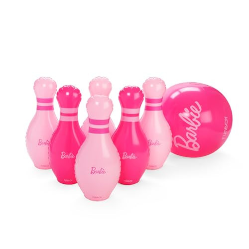 FUNBOY Barbie Inflatable Bowling Set for Kids and Adults with Large Ball and Six Bowling Pins Perfect for Backyard Parties | Amazon (US)