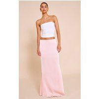 Pink Satin Floaty Maxi Skirt | PrettyLittleThing US