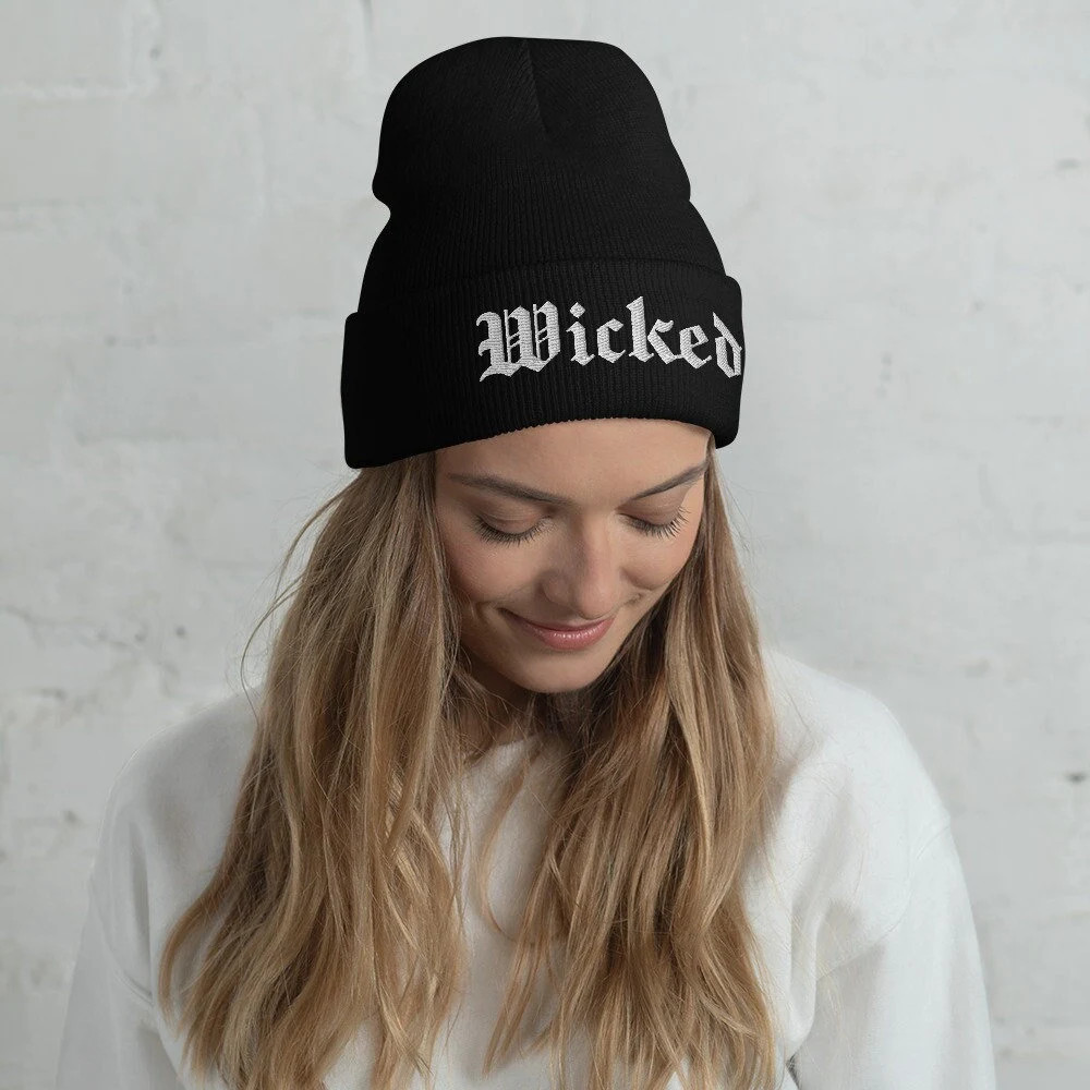 Wicked Cuffed Beanie, Halloween hat, Halloween accessories, Halloween costume, women's hats, winter beanie, fall hat, spooky season, gifts | Etsy (Global)