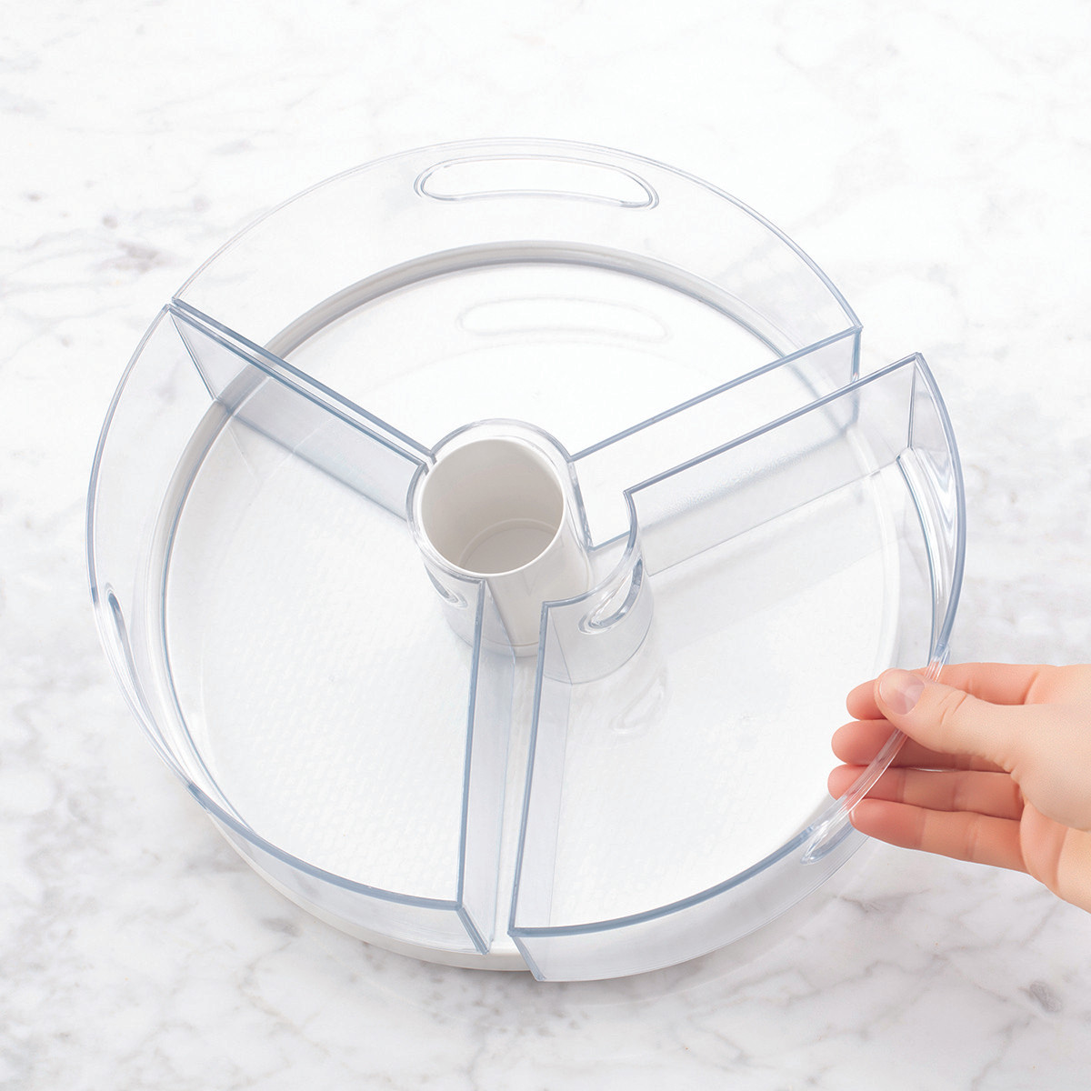 Divided Lazy Susan with Removable Bins | The Container Store