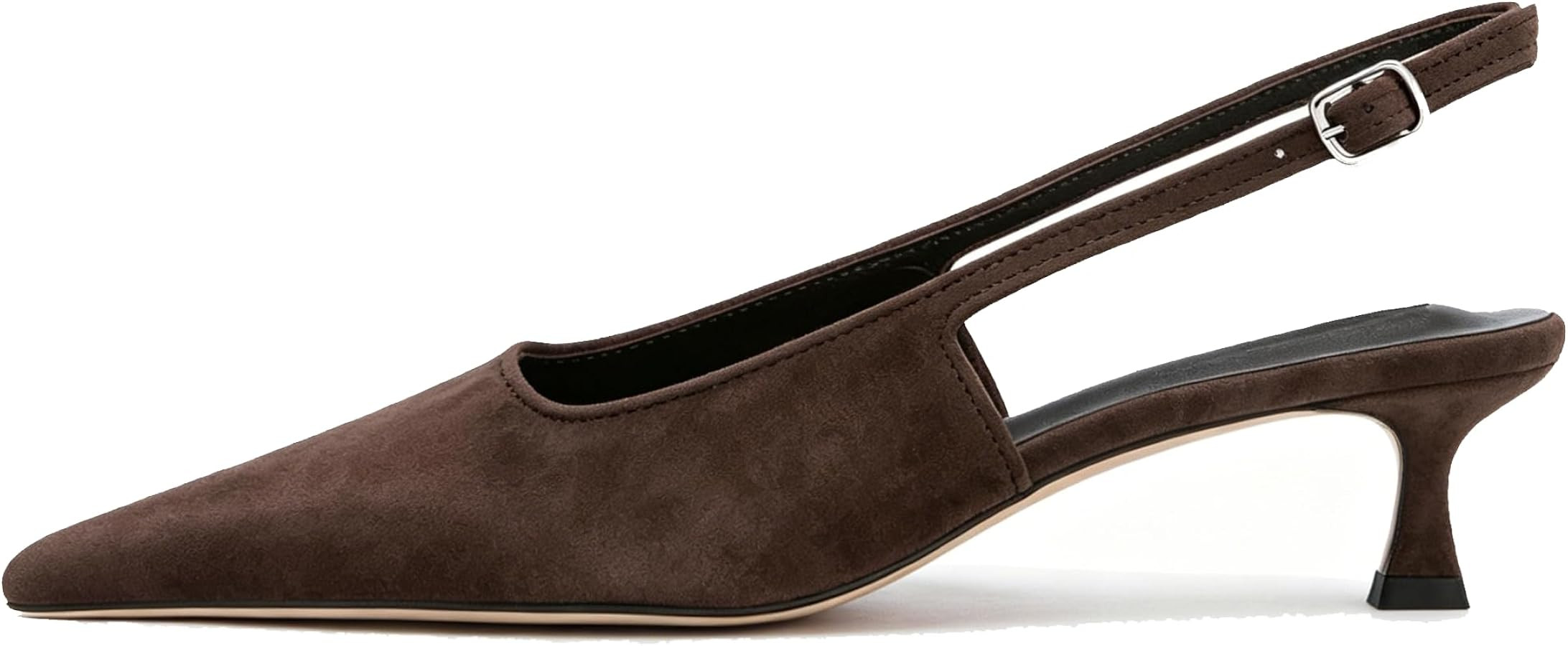 Women Pointed Toe Slingback Kitten Heels Low Heel Pointed Toe Pumps | Amazon (US)