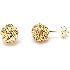 Gold Love Knot Earrings for Women & Girls | Barzel 18K Gold Plated Woven Love Knot Stud Earrings ... | Amazon (US)