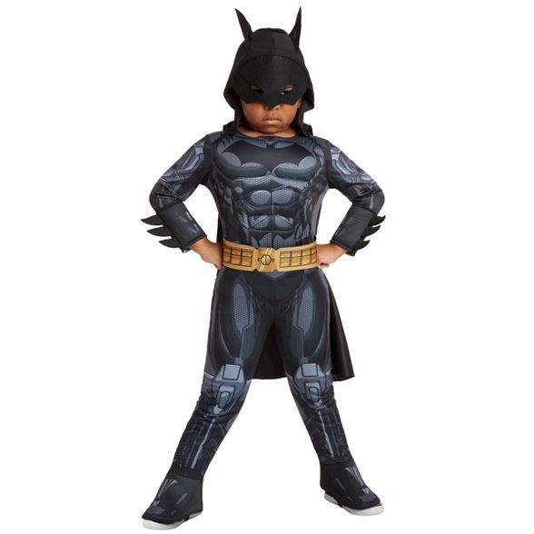 Toddler Deluxe DC Comics Justice League Batman Halloween Costume Muscle Bodysuit | Target