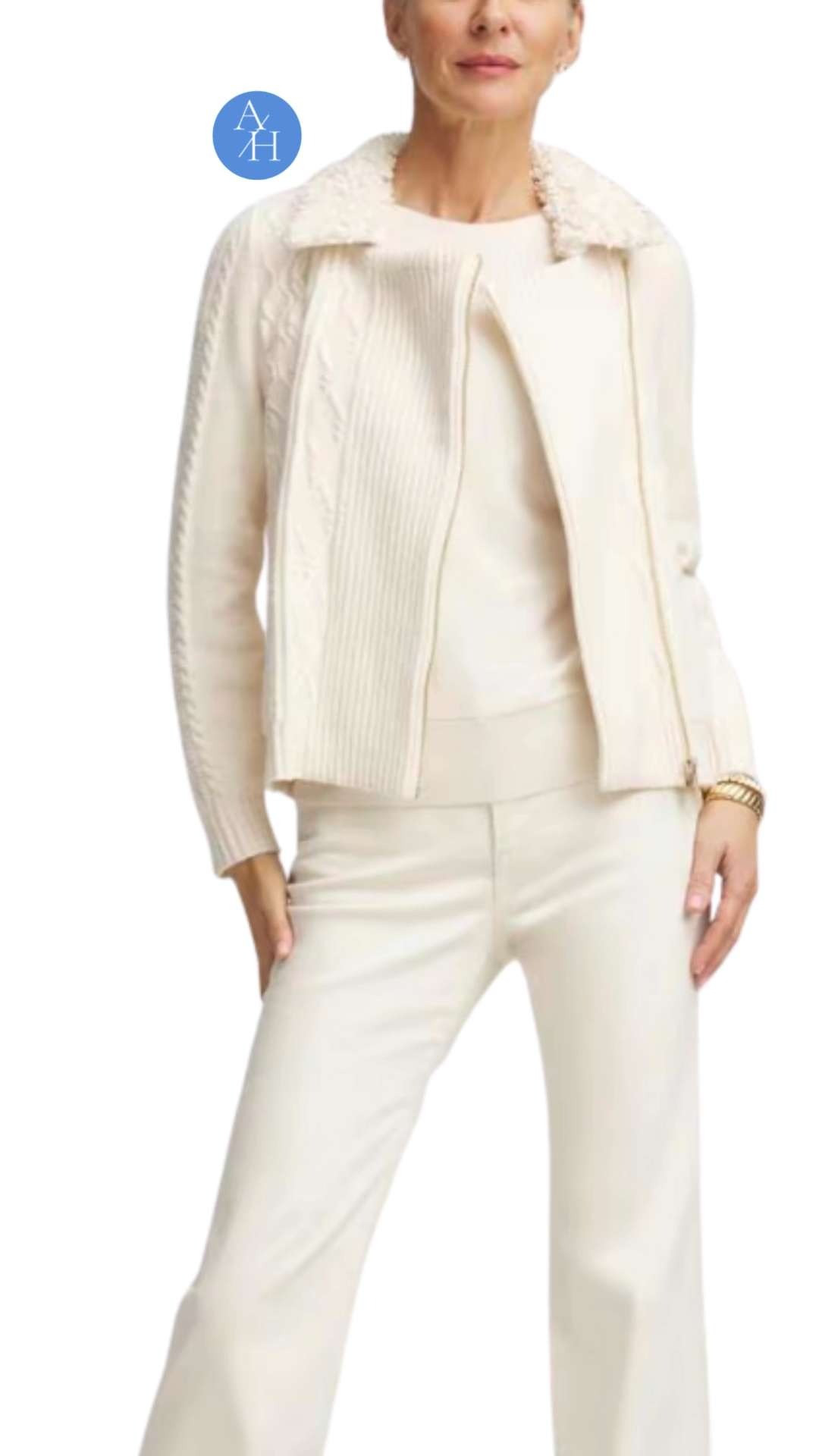 I didn’t expect to love this as much as I do.
The texture and zip detail give it that extra something, but it’s still super wearable. I’ve been reaching for it a lot lately. 

 #LTKootd #LTKOver40