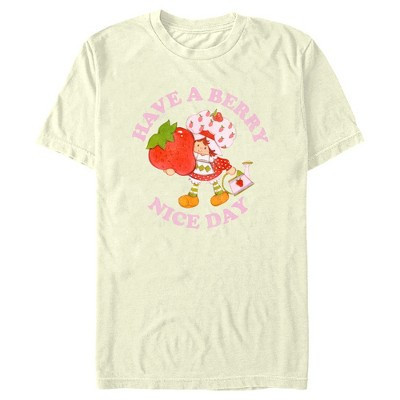 Men's Strawberry Shortcake Berry Nice Day  T-Shirt - Beige - Medium | Target