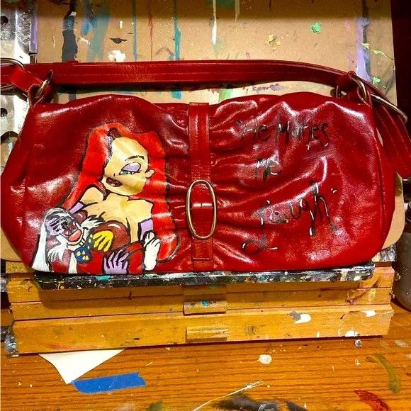 Jessica and Roger Rabbit hand painted purse | Poshmark