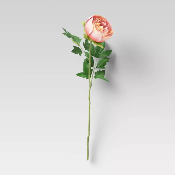 24" Artificial Peony Plant Stem Orange - Threshold™ | Target