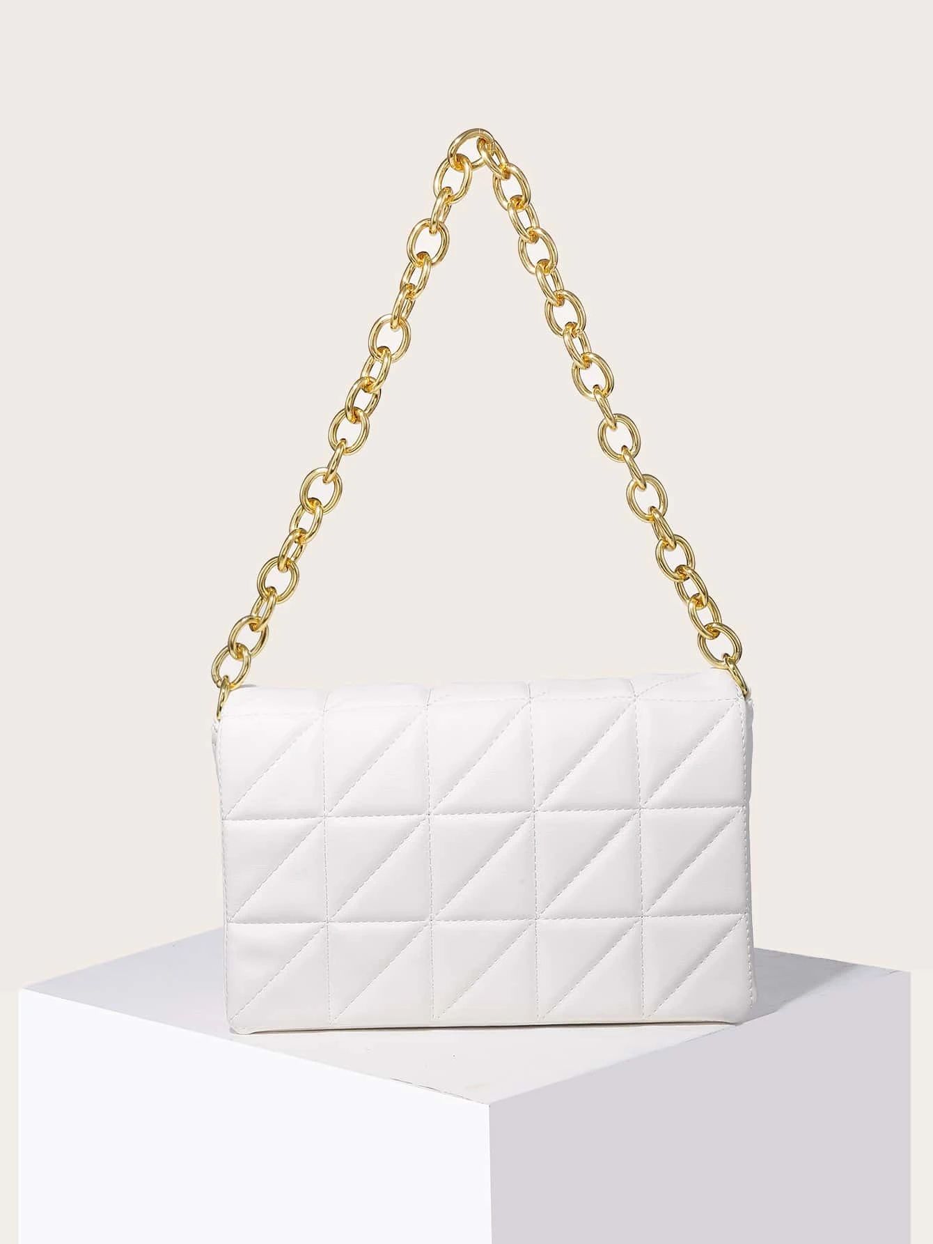 Quilted Flap Chain Shoulder Bag | SHEIN