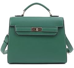 EVVE Women's Top Handle Satchel with Detachable Strap Small Pebbled Leather Crossbody Bag | Amazon (US)