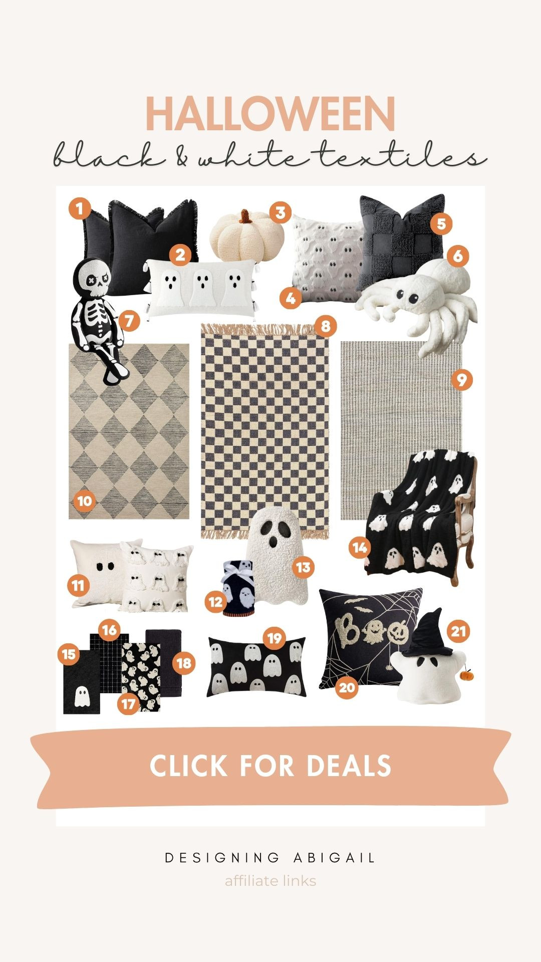 My favorite black and white textiles for spooky season 🖤🤍💀🪩 extra products on my Amazon storefront (designingabigail) > black and white favorites folder 

Rug, black and white, pillow, throws, throw pillow, pillow cover, ghost, ghost pillow, hand towels, towel, skeleton pillow, pumpkin pillow, spider pillow, classic, traditional, home decor, Halloween, spooky, haunted, fall 

#LTKFindsUnder50 #LTKHome #LTKSeasonal