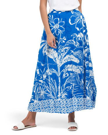 High Rise Tropical Print Maxi Skirt | TJ Maxx